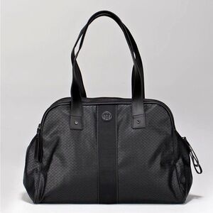 Black Lululemon Two Times a Yogi Duffel Bowler Bag